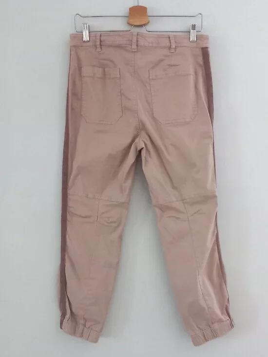 ANTHROPOLOGIE dusty rose twill jogger pants - Picture 8 of 11